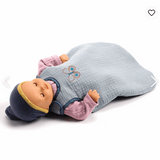 Musselin Puppenschlafsack Sea Blue