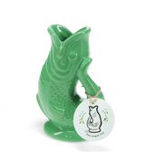 Vase / Krug Fisch aus Keramik green