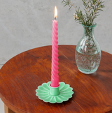 Kerzenständer Emaille green