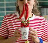 Illustrierter Keramik Becher BLOSS LADY