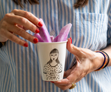 Illustrierter Keramik Becher FUCK WHAT THEY THINK