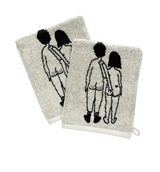 Waschhandschuh-Set Naked Couple Back 2 Stück