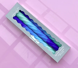Dip Dye Twisted Kerzen SHADES OF BLUEBERRY 3 Stück