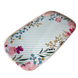 Tablett Square ROMANTIC BOUQUET diagonal Hellblau XL