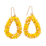 Perlen Stockholm stle ohrringe in Tropfenform gelb