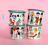 Emaille Tasse DOG LOVER