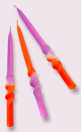 Dip Dye Swirl Kerzen AMAZING LAVENDER 3 Stück