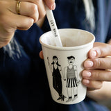 Illustrierter Keramik Becher PROSECCO APEROL COUPLE