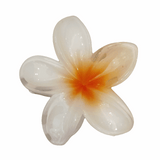 Haarspange Haarklammer ORCHIDEE Flower White/yellow