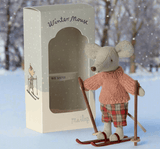 Wintermaus mit Ski Maileg Große Schwester