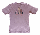 Leniliciouz Merch Oversize Bio Shirt "FIGHT LIKE A GIRL" (Unisex) dusty rose