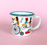Becher mit Rad-Design
