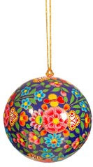 Pappmaschee Dekohänger Kashmiri Floral KUGEL