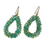 Ohrringe Trendy Perlen Tropfen Mint Green