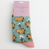 schöne socken lustig und bunt mit wasserschwin motiv