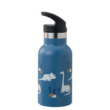 Edelstahl-Thermos Trinkflasche DINO mit 2 Aufsätzen 350ml