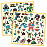 160 Sticker metallic Robots