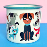 Emaille Tasse DOG LOVER