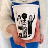 Illustrierter Keramik Becher FEMALE POWER