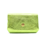 Leder Portemonnaie Metallic UNI limette SMALL