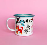 Emaille Tasse DOG LOVER