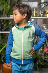 Sweat Zipper ROBIN Classic Blue / Mint Gr. 98