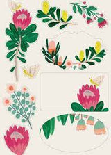 Briefpapierset mit Aufklebern KING PROTEA FLOWER
