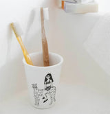Illustrierter Keramik Becher JAGUAR GIRL
