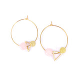 Ohrringe CIRCLE JELLA rosé / yellow vergoldet