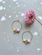 Ohrringe CIRCLE JELLA rosé / yellow vergoldet