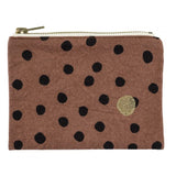 Pouch cotton POLKA Cotton Rhubarbe Rotbraun S
