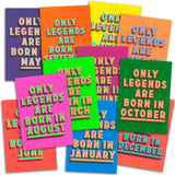 Postkarte Only Legends are born in...