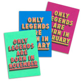Postkarte Only Legends are born in...