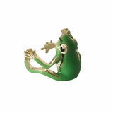 lustiges Geschenk Finger-Ring Emaille Laubfrosch gold