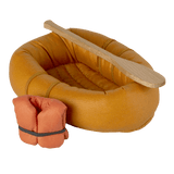 Miniatur Boot für Maileg Mäuse mit Ruder und Schwimmweste