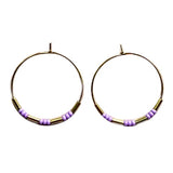 Ohrringe Circle MAIVI Perlen Lilac vergoldet