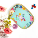 Minitablett Yammi Flowergarden Hellblau Gold S