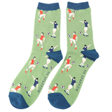 Bambus Socken FußbalI light Green (One Size 41-46)
