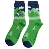 Bambus Socken Mountain Biking navy (One Size 41-46)