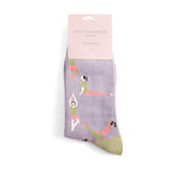 Bambus Socken YOGA lila (One Size 36-41)