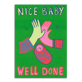 Postkarte Nice Baby, well done!