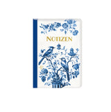 Notizhefte DIN A6 - Birds & Tiles blue