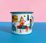 Emaille Tasse CAMPING LOVER