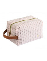 Kulturtasche Waffelpiquet Cube cotton No Waste BLOSSOM M