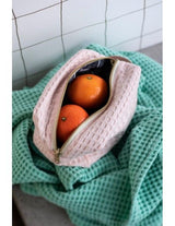 Kulturtasche Waffelpiquet Cube cotton No Waste BLOSSOM M