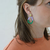 Ohrstecker UNITED Buttermilk/Lavender/Green