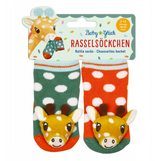 Rasselsöckchen BabyGlück, one size (2-12 Monate) Giraffe