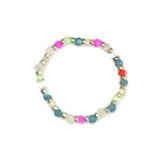 elastischer Finger-Ring mit Glassteinen bunt