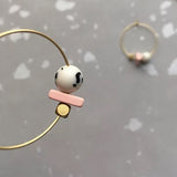 Ohrringe CIRCLE Speckled Rosé vergoldet