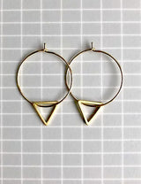 Ohrringe CIRCLE LORE Triangle vergoldet